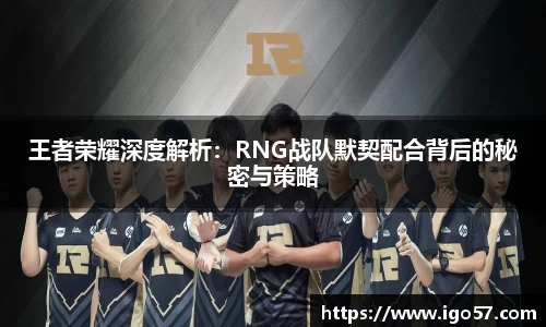 王者荣耀深度解析：RNG战队默契配合背后的秘密与策略