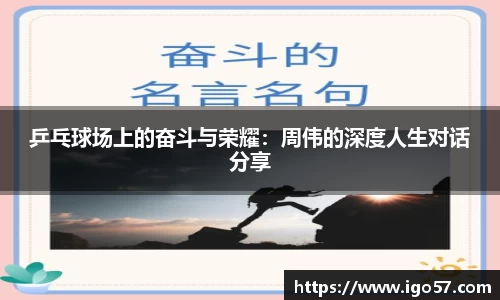乒乓球场上的奋斗与荣耀：周伟的深度人生对话分享